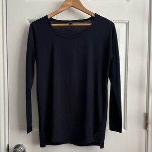 Ann Taylor Navy Long Sleeve Top